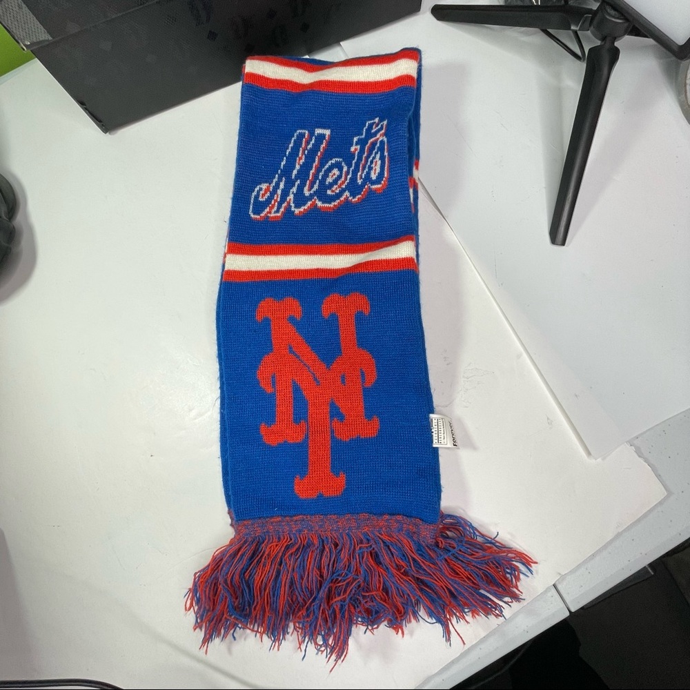 MLB New York Mets Blue and Orange 60” x 6” 100% Acrylic Scarf